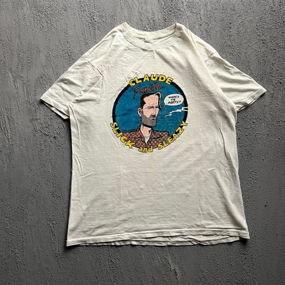 Vintage Claude Funston Shirt Medium White 1980s Zippy The Pinhead